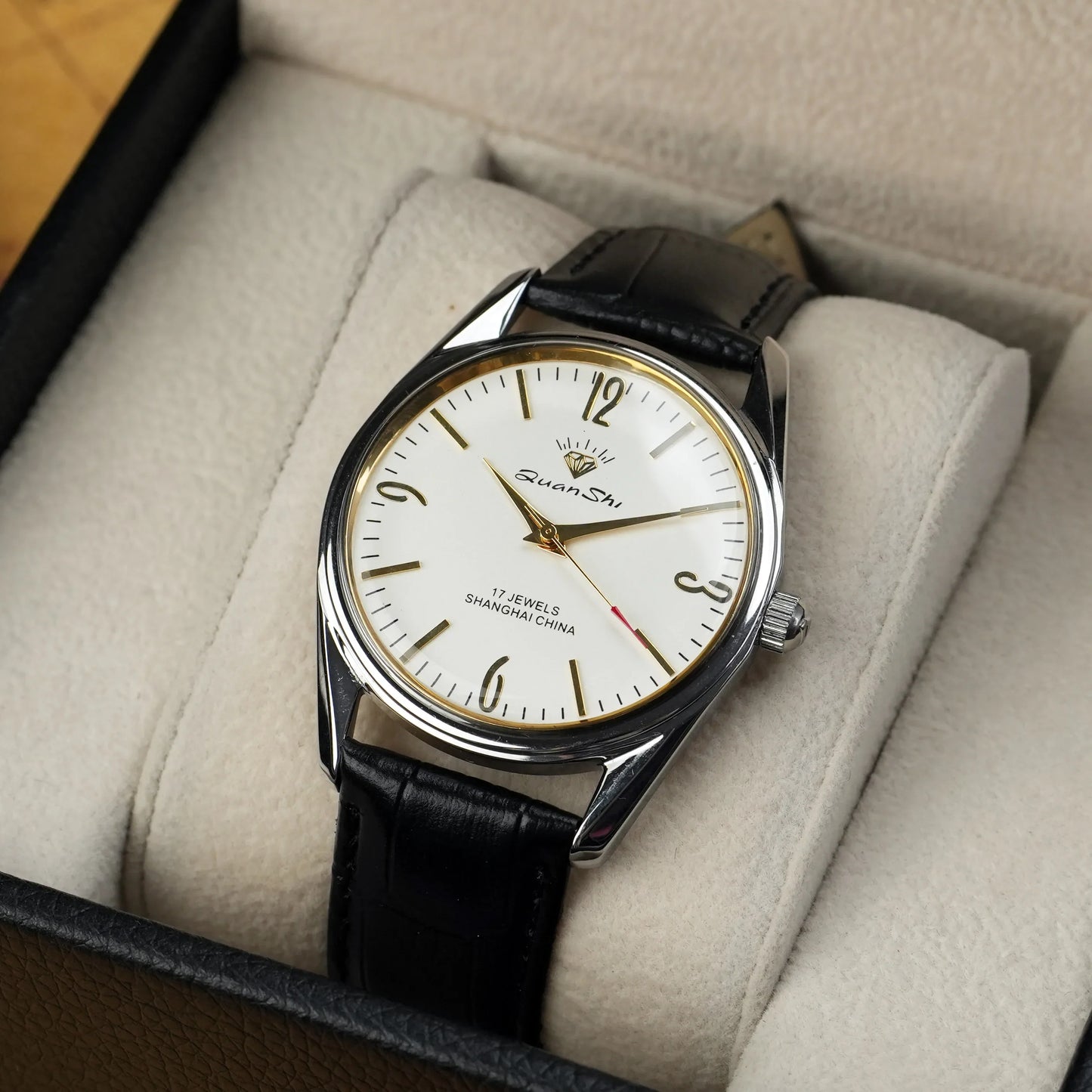 Genuine Shanghai Mechanical Watch Manual Winding 17 Diamond Retro Fashion Waterproof Mens Watch Religio Masculino Watche for Men