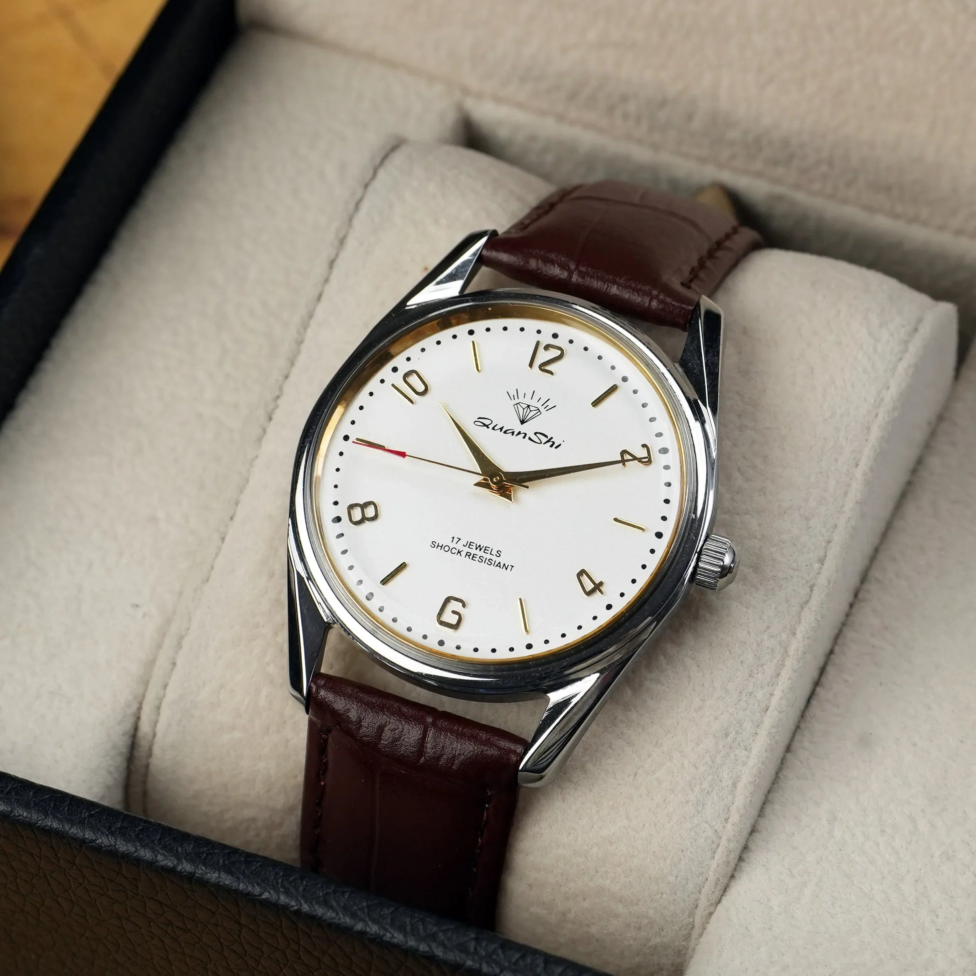 Genuine Shanghai Mechanical Watch Manual Winding 17 Diamond Retro Fashion Waterproof Mens Watch Religio Masculino Watche for Men