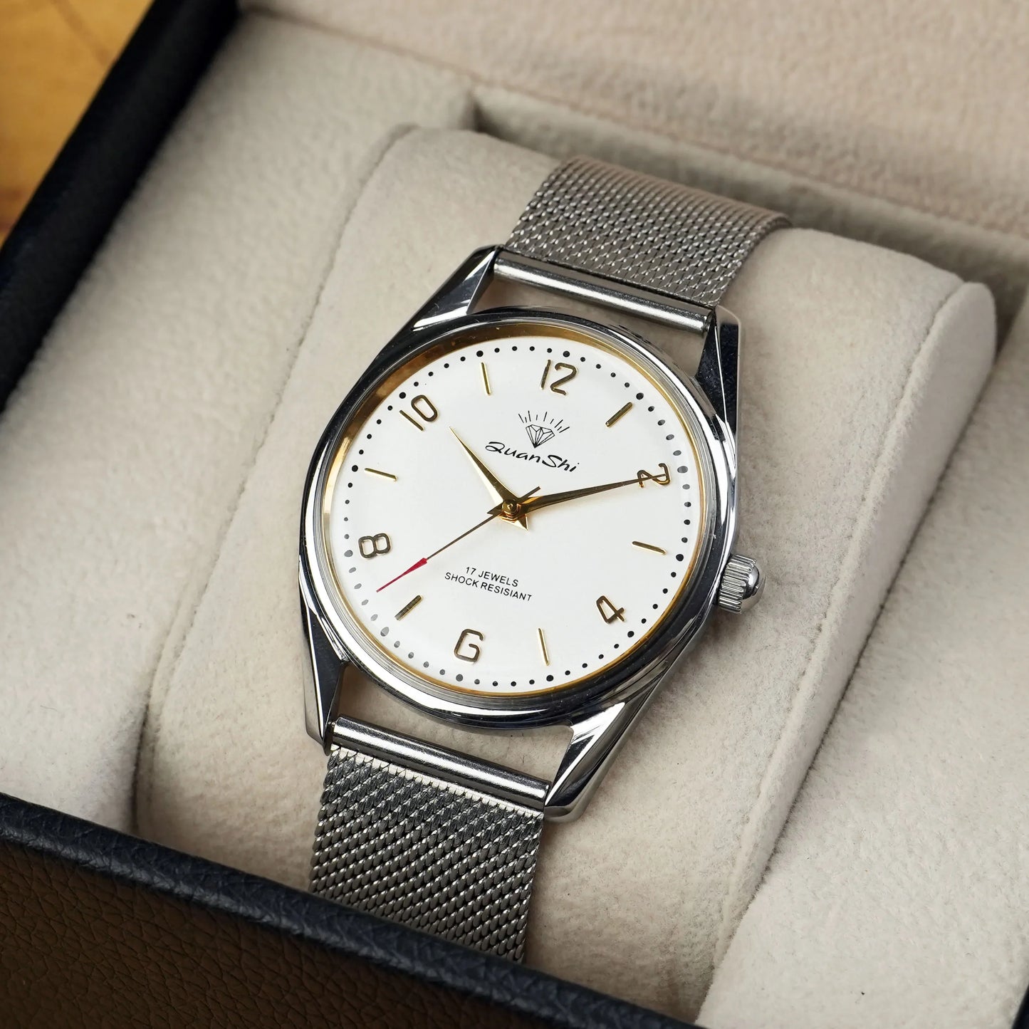 Genuine Shanghai Mechanical Watch Manual Winding 17 Diamond Retro Fashion Waterproof Mens Watch Religio Masculino Watche for Men