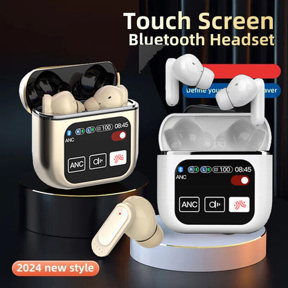 2024 Bluetooth 5.4 Wireless Stereo Earbuds with Touch Screen and Enhanced Bass