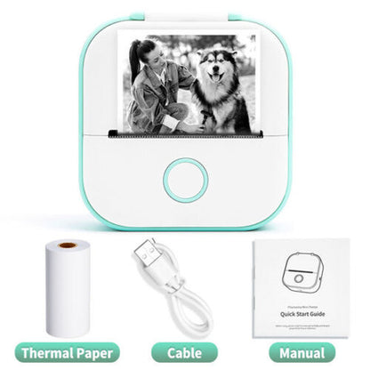 Mini Pocket Thermal Printer Bluetooth Wireless Photo Notes Inkless Sticker Paper