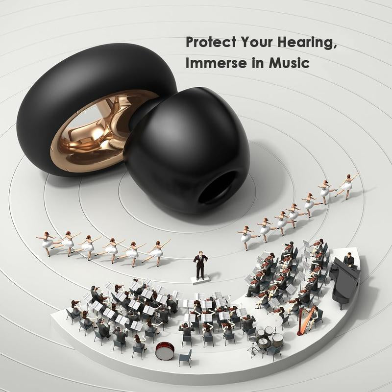 Noise-Cancelling Ear Plugs for Sleep and Concerts, 45dB Soft Silicone Ear Protection with 8 Reusable Tips, Ideal for Work and Travel, Perfect Gift for All Ages