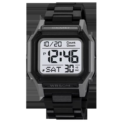 Waterproof Sport Watch for Man Countdown Stopwatch Digital Wristwatch 2Time Fashion Mens Clock