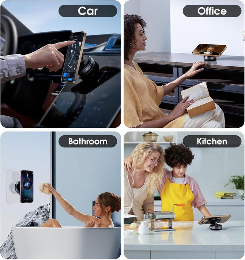 360° Adjustable Magnetic Phone Holder - Universal Compatibility for iPhone and Android Devices, Ideal for Car Interior Accessories