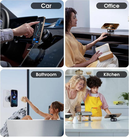360° Adjustable Magnetic Phone Holder - Universal Compatibility for iPhone and Android Devices, Ideal for Car Interior Accessories
