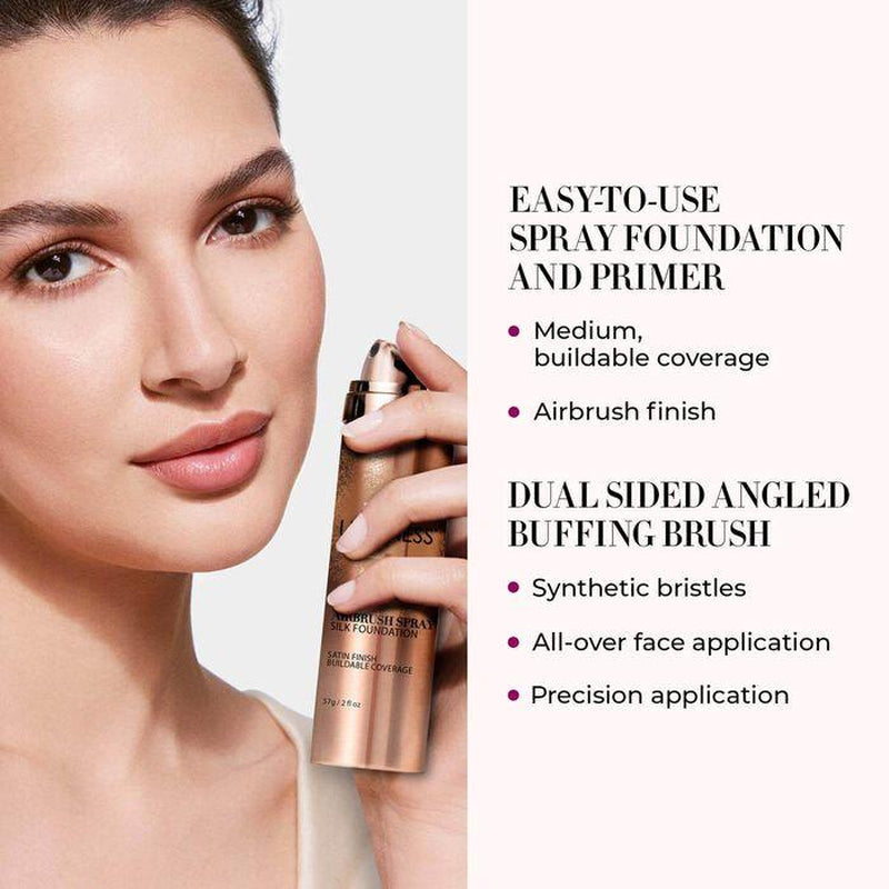 Luminess Glow up Essentials Face Time Palette 4 Piece - Tiktok Shop Exclusive - Silk Airbrush Spray Foundation & Primer Kit - Full Coverage Foundation, Anti-Aging Formula Hydrates & Moisturizes with Hyaluronic Acid, Aloe Vera & Hydrolyzed Silk