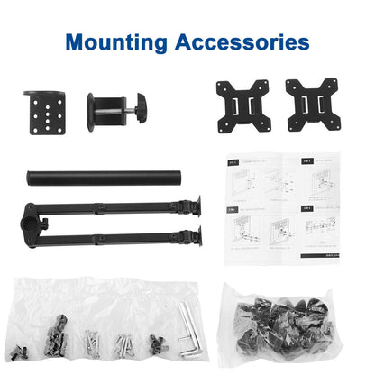 Monitor Stand Dual Arm Desk Mount LED TV Screen Holder Bracket up to 27''