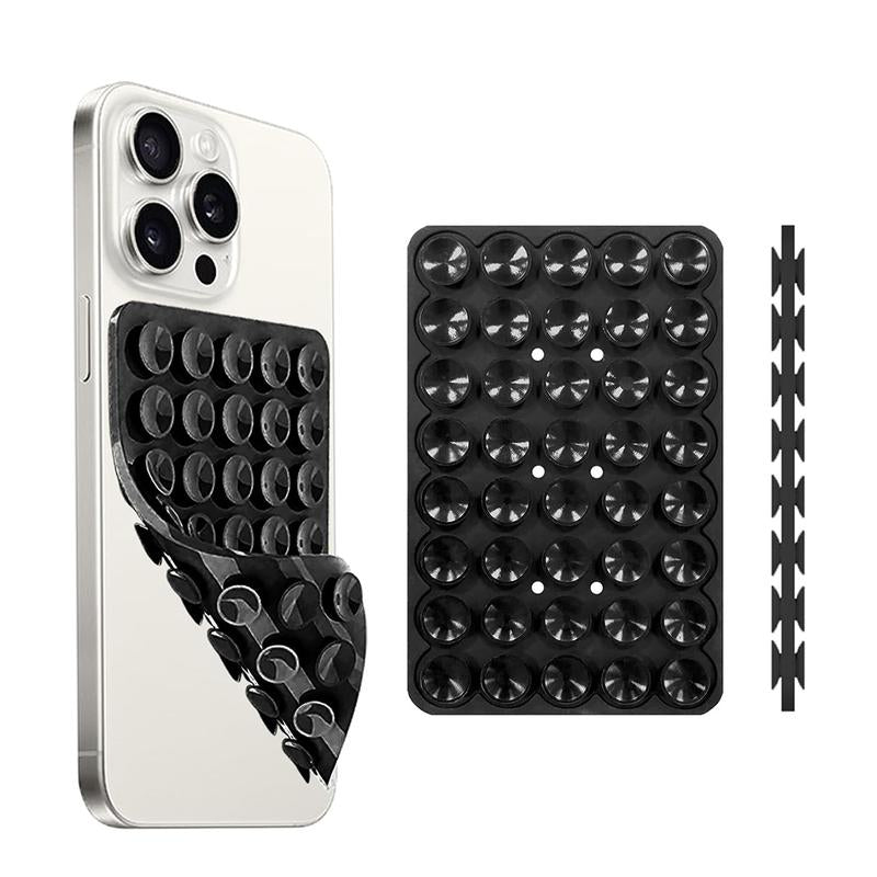 4-Pack Double-Faced Silicone Suction Phone Holder Stand with 40 Cups - Colorful Mount for iPhone and Android Devices