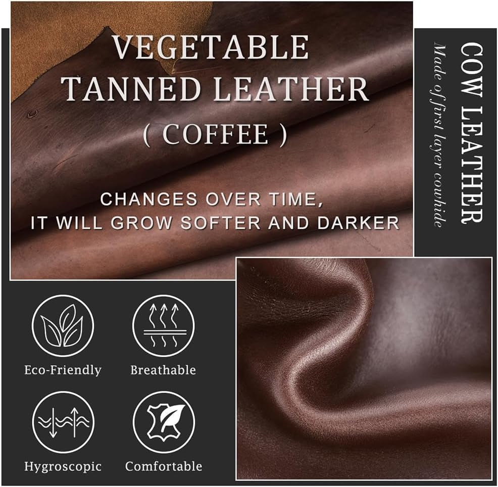Toiletry Bag for Men Leather Travel Bathroom Shaving Dopp Kit Organizer Vintage Cosmetic Bag with Wrist Starp, Coffee, Vintage