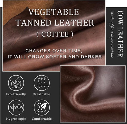 Toiletry Bag for Men Leather Travel Bathroom Shaving Dopp Kit Organizer Vintage Cosmetic Bag with Wrist Starp, Coffee, Vintage