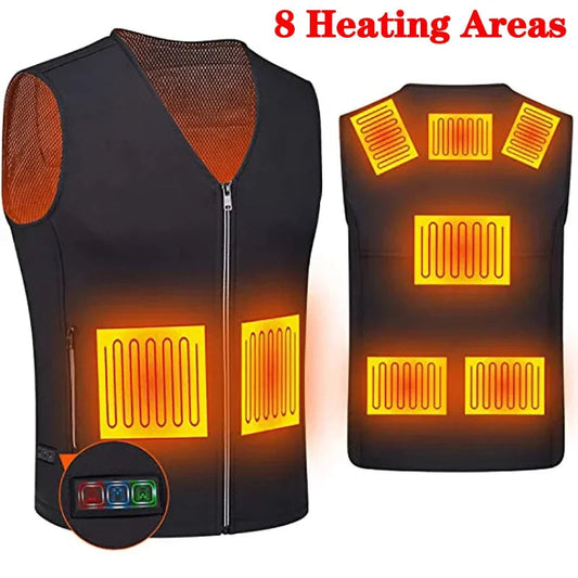Luxury Women Heating Vest Jacket Winter Heated Vest USB Infrared Electric Heating Men Clothing Flexible Thermal Warm Mens Jacket