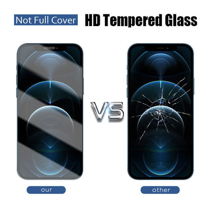 Tempered Glass Screen Protector for iPhone 12, 13, 14, 15, 16 Pro Max, XR, and XS