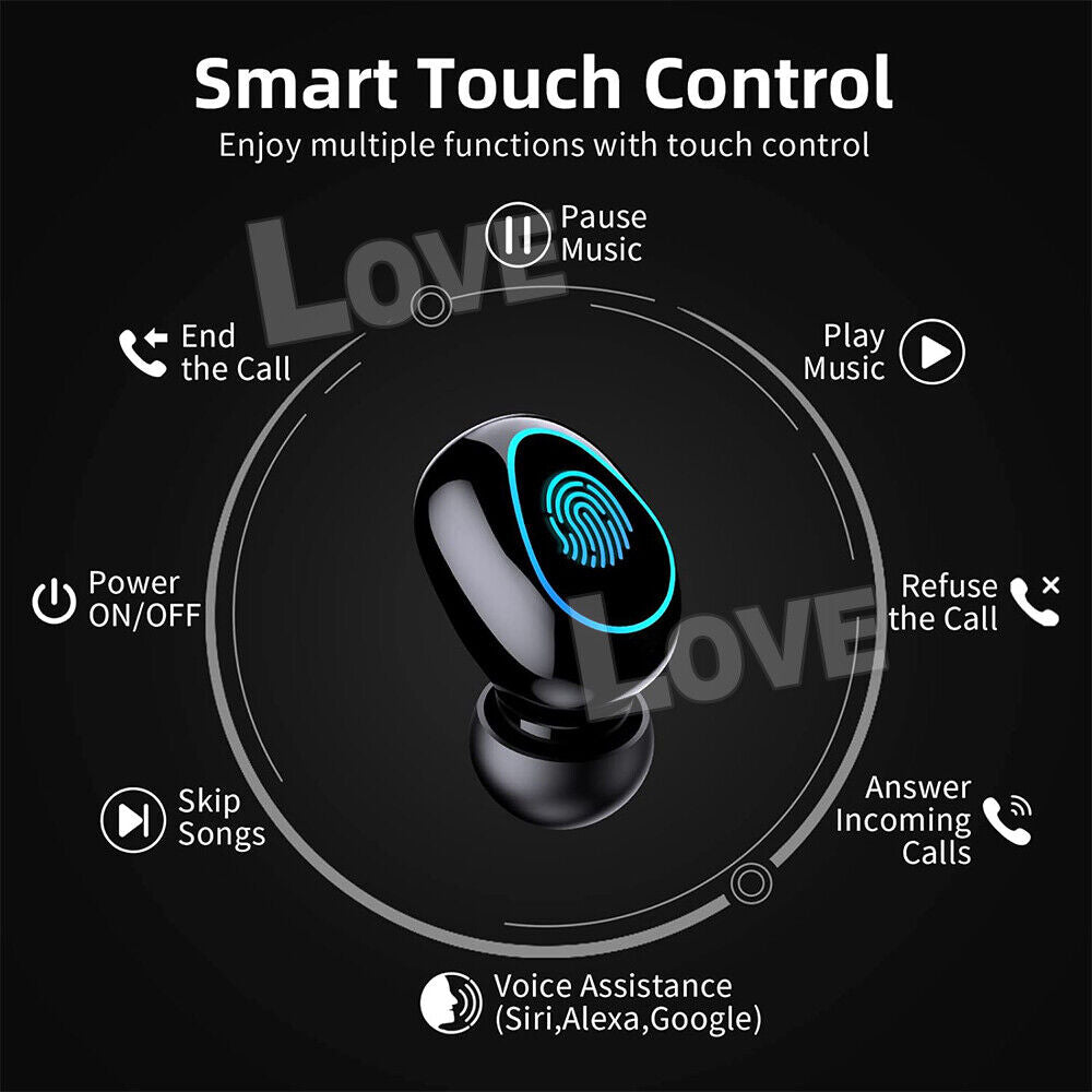 TWS Bluetooth 5.3 Waterproof Wireless Earbuds with LED Display - 2024 Model