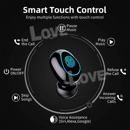 TWS Bluetooth 5.3 Waterproof Wireless Earbuds with LED Display - 2024 Model
