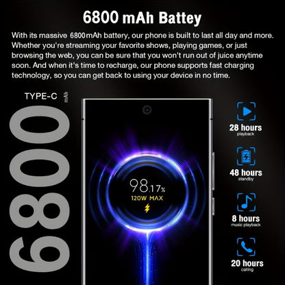 Unlocked Android Smartphones - 14 Models with 8GB RAM and 256GB Storage, 6.8" Display, 6800mAh Battery - Ideal for Daily Use - Perfect Gift for Any Occasion - Includes Built-In Pen