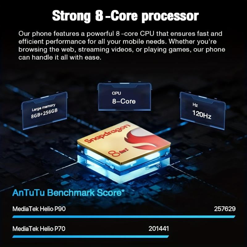 Unlocked Android Smartphones - 14 Models with 8GB RAM and 256GB Storage, 6.8" Display, 6800mAh Battery - Ideal for Daily Use - Perfect Gift for Any Occasion - Includes Built-In Pen