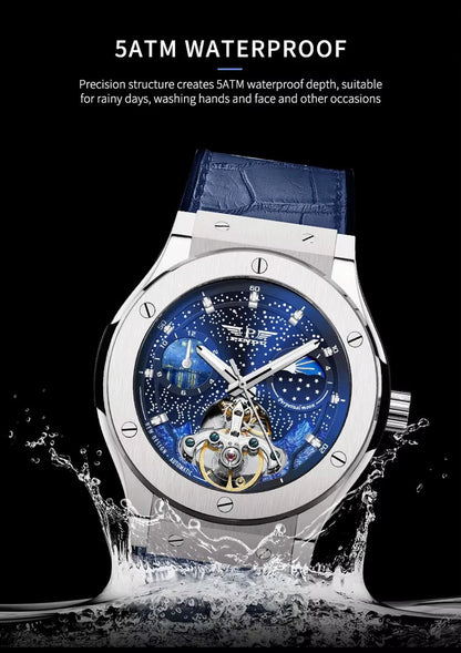 INDU Design Mens Watches To Brand Luxury Fashion Business Automatic Watch Men'S Waterroof Mechanical Watch Montre Homme