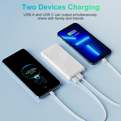 Portable 22.5W Fast Charging Power Bank with 10000mAh Capacity, Compatible with iPhone, Samsung Galaxy, and Huawei Smartphones - Ideal for Summer Use