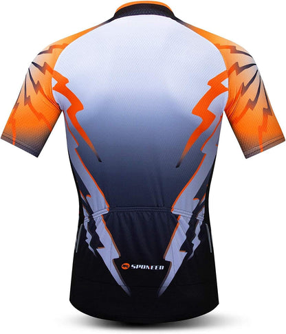 Mens Cycling Bibs Kits Bike Bib Shorts 4D Gel Padded and Bicycle Jersey Biking Clothing Suit