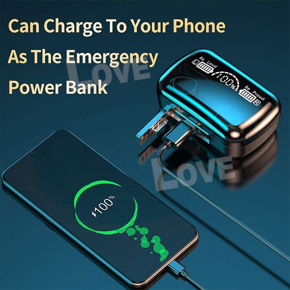 TWS Bluetooth 5.3 Waterproof Wireless Earbuds with LED Display - 2024 Model
