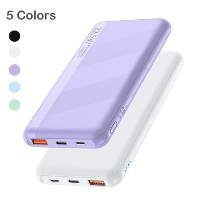 Portable 22.5W Fast Charging Power Bank with 10000mAh Capacity, Compatible with iPhone, Samsung Galaxy, and Huawei Smartphones - Ideal for Summer Use