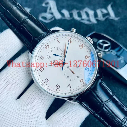 Top Quality New Automatic Watches Mens Mechanical Watch Stainless Steel Fashion Wristwatch Black Blue Green Leather