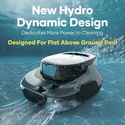 AIPER Cordless Robotic Pool Cleaner with Dual-Drive Motors and Self-Parking Technology - Lightweight and High-Performance Pool Vacuum for Outdoor Use