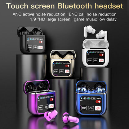2024 Bluetooth 5.4 Wireless Stereo Earbuds with Touch Screen and Enhanced Bass