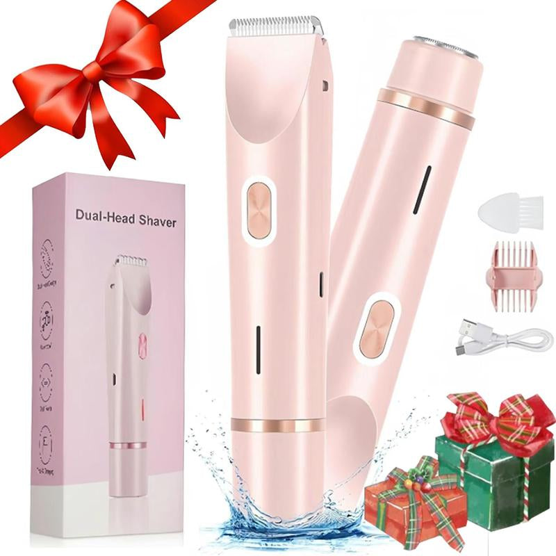 Electric Hair Trimmer for Women, 1 Box Rechargeable 2 in 1 Body & Facial Diffuser Hair Removal Double Head Trimmer for Face Underarm Legs, Gifts for Girl, Women'S Electric Shaver