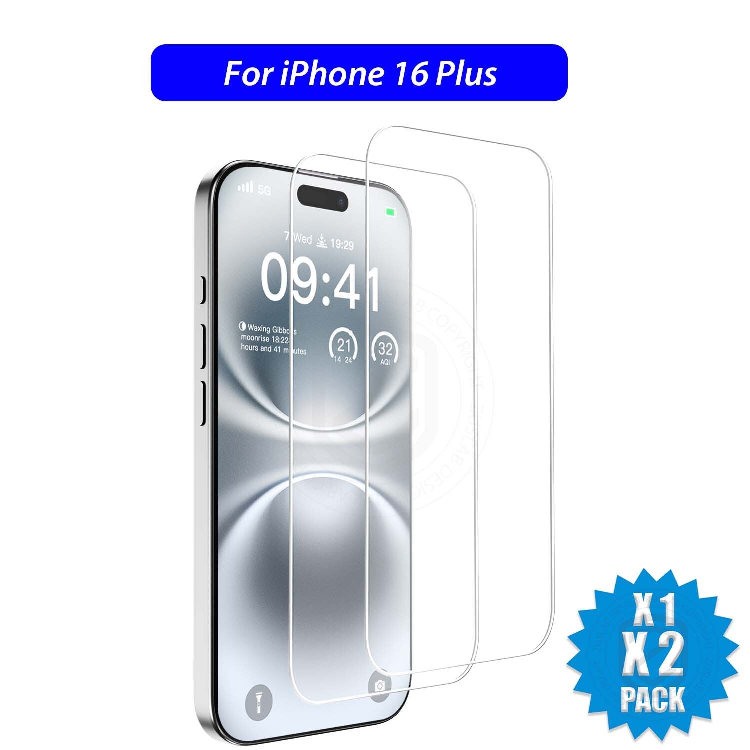 Glass Screen Protector X2 for iPhone Models 6 Plus to 16E Pro XS Max