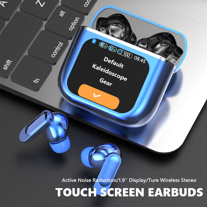 2024 Bluetooth 5.4 Wireless Stereo Earbuds with Touch Screen and Enhanced Bass