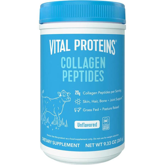 2025 Best Selling Vital Proteins Grass Fed Collagen Peptides Powder, Supports Hair, Skin, Nails, Bones, and Joints Health, Hydrolyzed Peptides - Zero Sugar, Unflavored, 9.33Oz