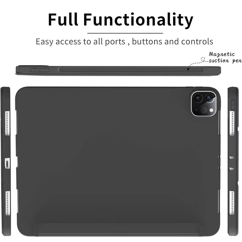 Xiaomi Mi Pad 7/6 Pro/5/11/11.2 and Redmi Pad SE 11/10.6/8.7/12.1 Silicone Case with Auto Wake and Sleep Functionality, Supports Charging