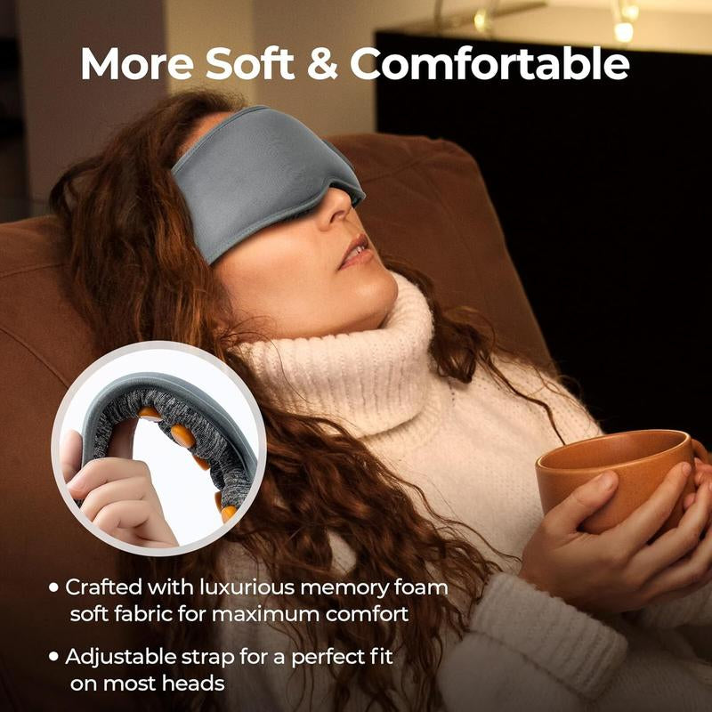 Buy One, Get One Free – Zencave Acupoint Eye Massager，Perfect Mother’S Day Gift， Heated Shiatsu Massage with Air Compression & Bluetooth Music，Relieves Eye Strain, Migraines, Dark Circles & Dry Eyes ，Smart Rechargeable Eye Mask for Sleep & Stress Relief