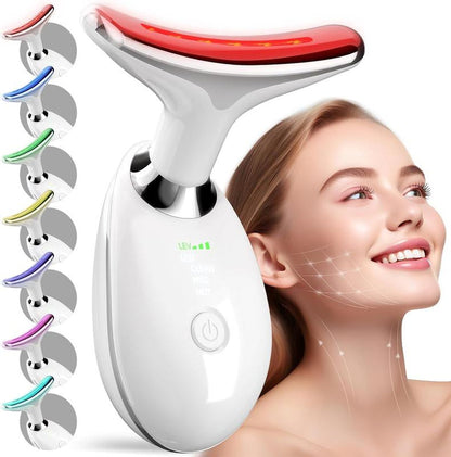 7-Color LED Electric Facial Massager - Advanced Beauty Device for Skin Care, Vibration Therapy for Double Chin and Face Sculpting, Ergonomic Handle for Comfort