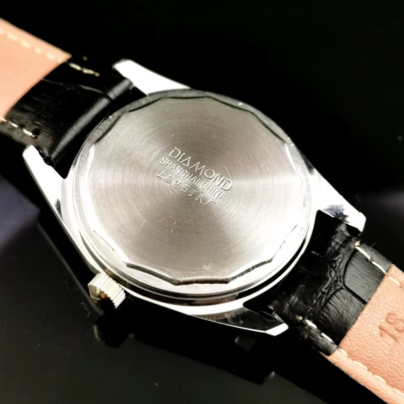 Genuine Shanghai Mechanical Watch Manual Winding 17 Diamond Retro Fashion Waterproof Mens Watch Religio Masculino Watche for Men