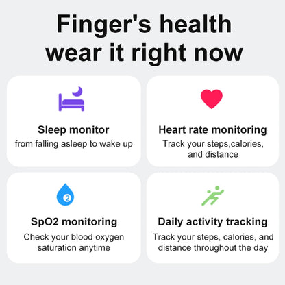 Smart Ring R08 Health and Sleep Monitor 5ATM Waterproof Sports Fitness Tracker with Charging Case for Xiaomi Samsung Phone