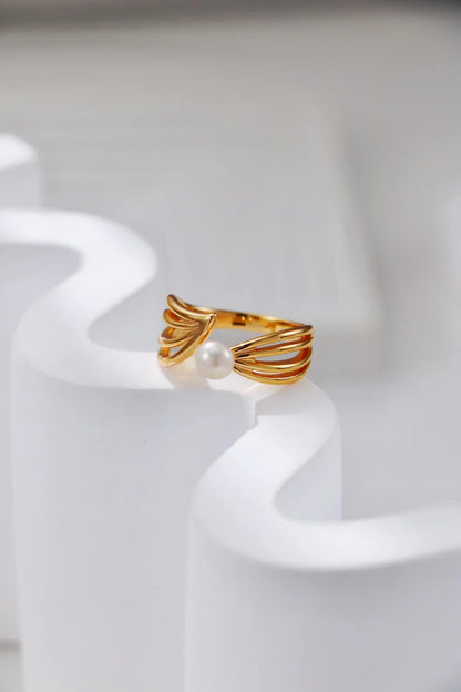 Minimalist Vintage Pearl Ring