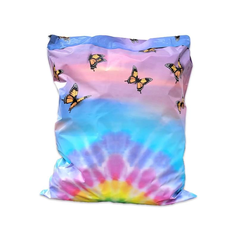 Rainbow Butterfly Poly Mailers - Size 19x24 Colorful Shipping Bags
