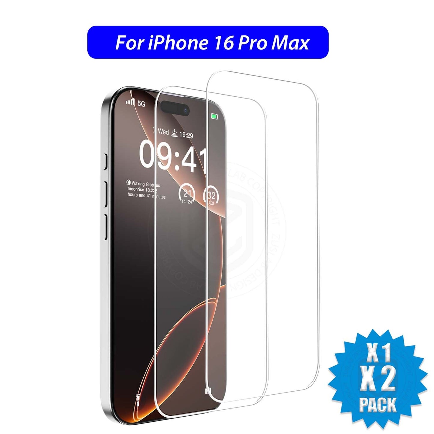 Glass Screen Protector X2 for iPhone Models 6 Plus to 16E Pro XS Max