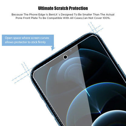 Tempered Glass Screen Protector for iPhone 12, 13, 14, 15, 16 Pro Max, XR, and XS
