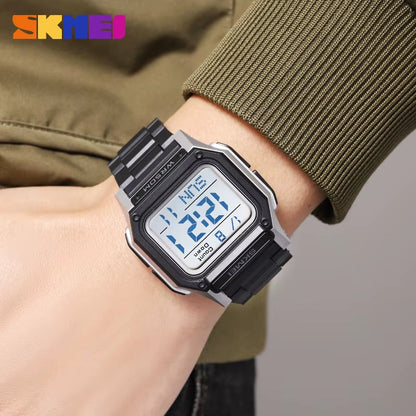 Waterproof Sport Watch for Man Countdown Stopwatch Digital Wristwatch 2Time Fashion Mens Clock
