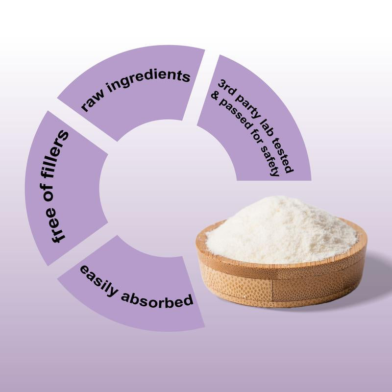 Multl Collagen Peptides Powder 1Lb/2Lb-Hydrated with Hyaluronic Acid, - Healthcare, Edible Healthcare Edible Supplement Fitness Dietary Colagen Beauty Nail Hair Hydrolyzed Collagen Peptide White