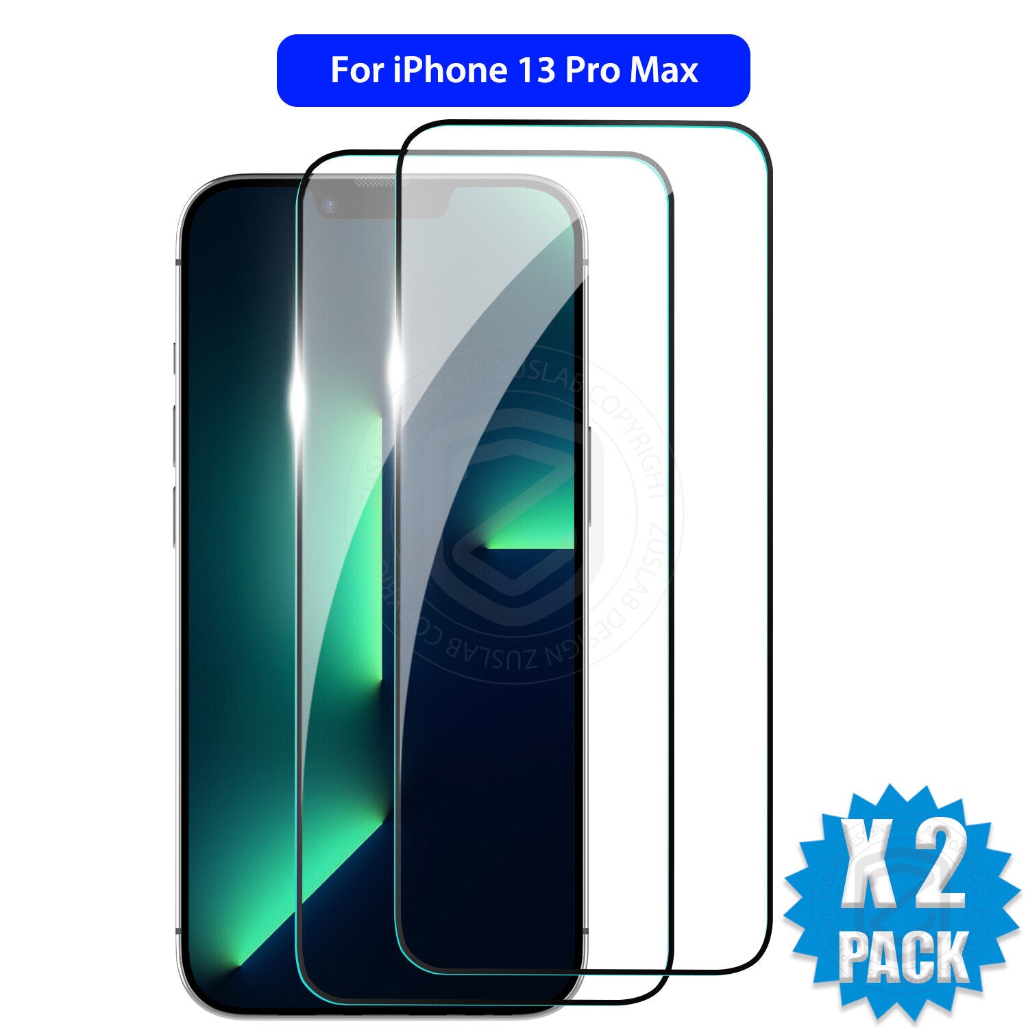 Tempered Glass Screen Protector X2 for iPhone 11, 12, 13, 14, 15, and 16 Pro Max Plus