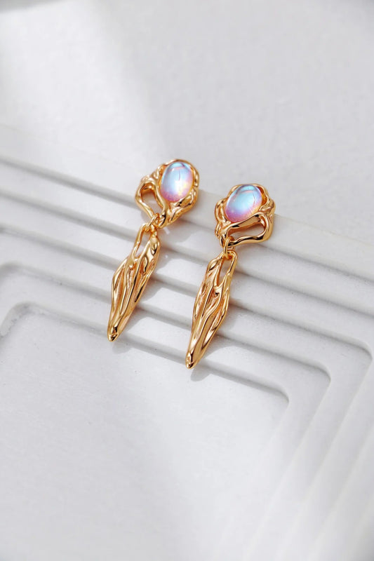 Retro Moonstone Earrings