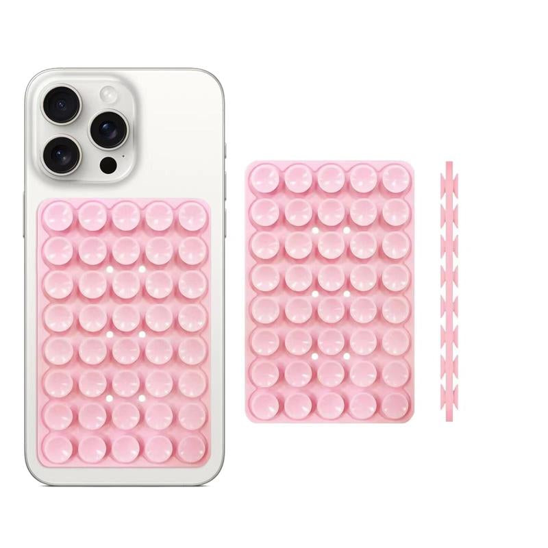 4-Pack Double-Faced Silicone Suction Phone Holder Stand with 40 Cups - Colorful Mount for iPhone and Android Devices