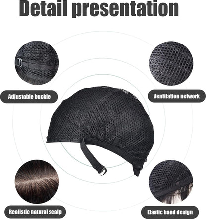 Mens Wig Straight Breathable Adjustable Mens Wigs Realistic Natural Short Hair Wig Replacement Male Wig for Cosplay Costume Dark Brown