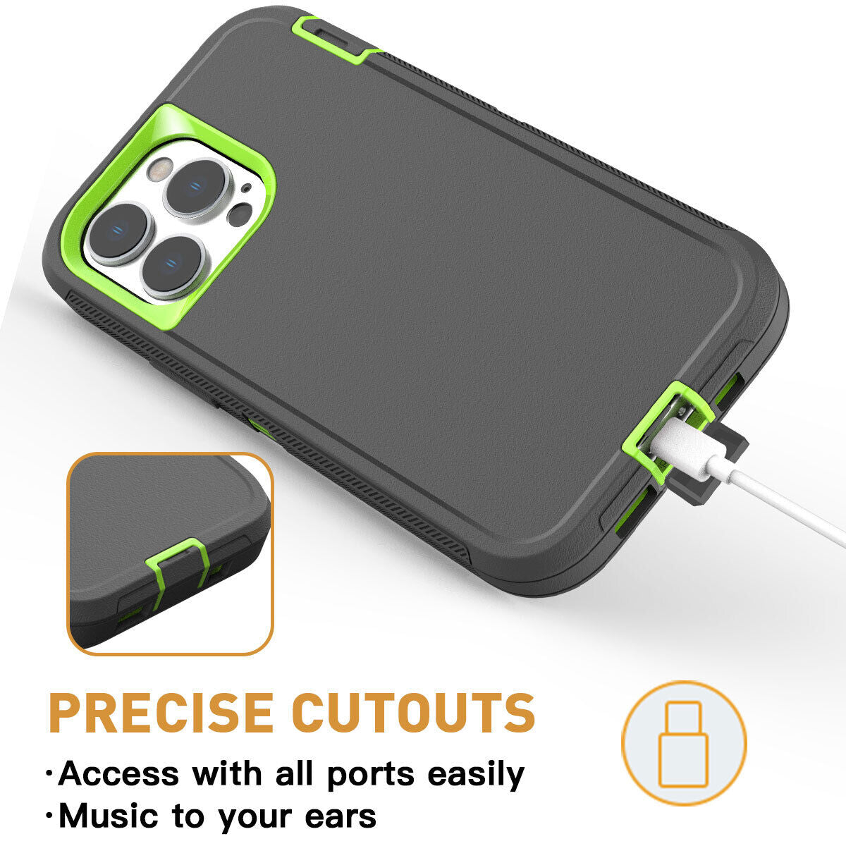 For Iphone 16 14 13 12 11 15 Pro Max 16E Case Rugged Shockproof Heavy Duty Cover