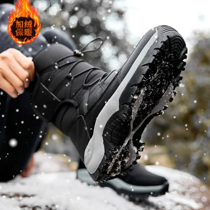 Snow Boots Men Waterproof Mens Winter Boots with Fur Winter Shoes Nonslip Men Boots Platform Thick Plush Warm Botas Dropshipping