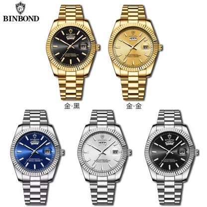 B7012 Mens Fashion Business Sports Quartz Watch 30M Waterproof Luminous Classic Calendar Creative Clock Mens Wristwatch